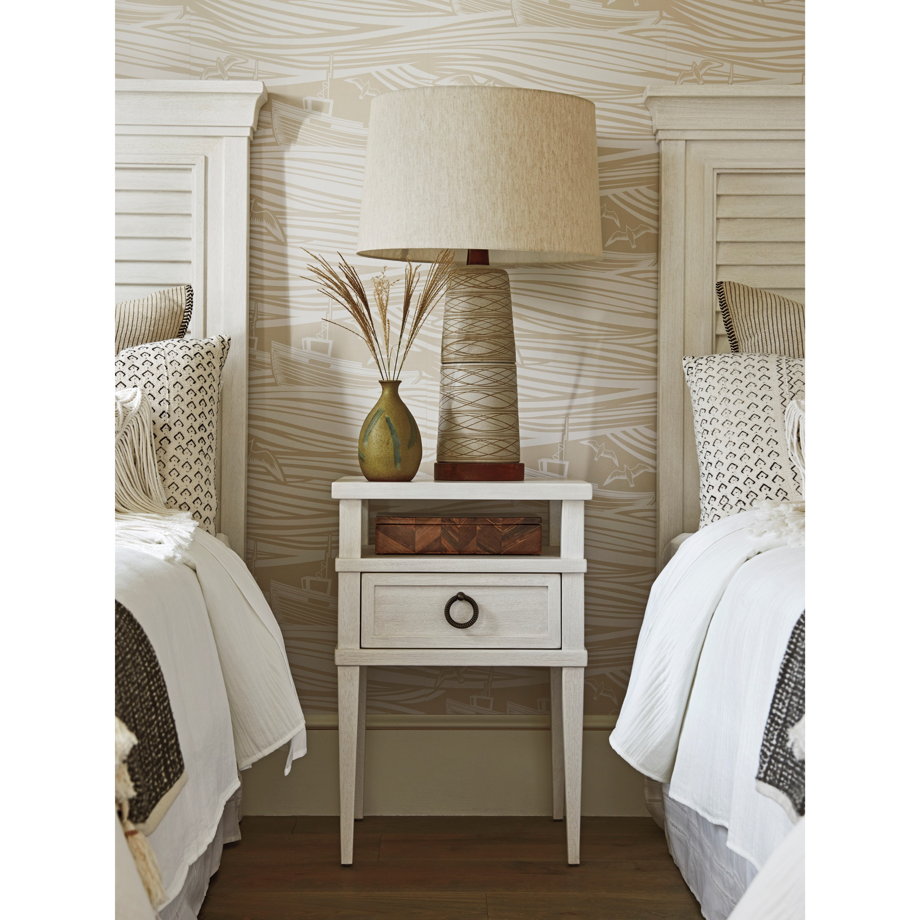 Tommy Bahama Home Ocean Breeze 319487054 Collier Night Table with 1